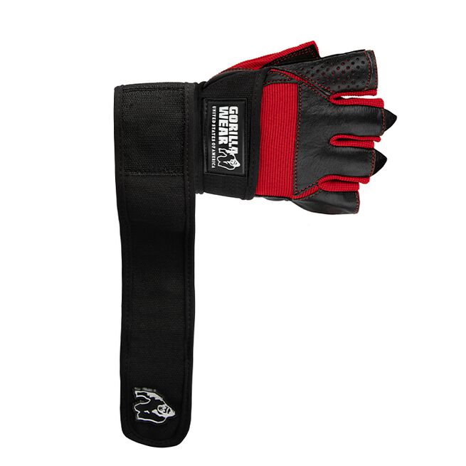Dallas Wrist Wraps Gloves, Black/Red, XL 