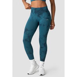 Define Seamless Tie Dye Tights, Dark Teal, XS  Define Träningstights Mörk Blågrön