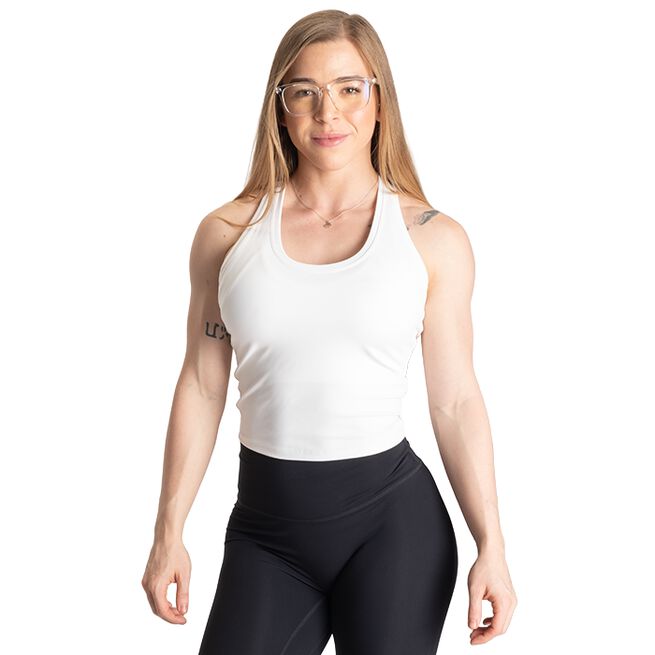 Better Bodies Core Crop T-Back, White