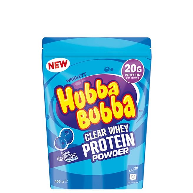 Hubba Bubba Clear Whey Vassleprotein 405 g Blue Raspberry
