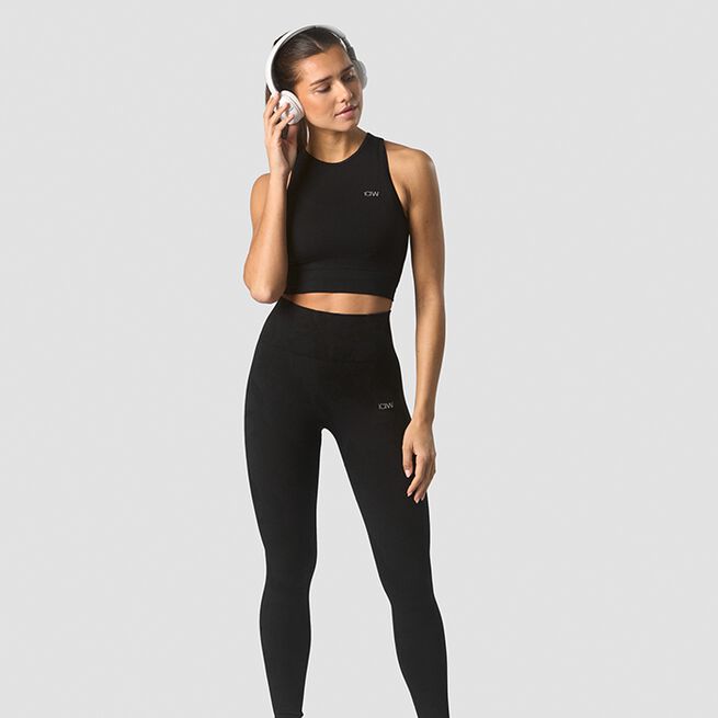 Define Seamless Cropped Linne Svart
