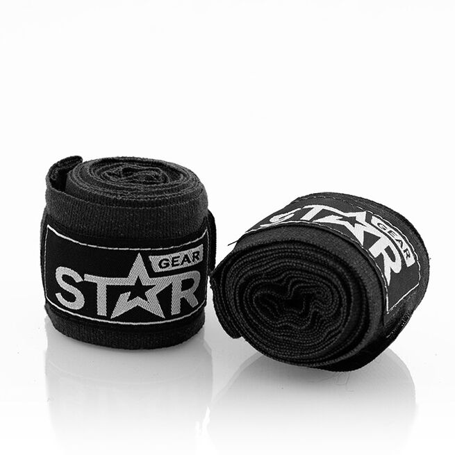 gymgrossisten.com | Star Gear Hand Wraps, Black, 2,5 m
