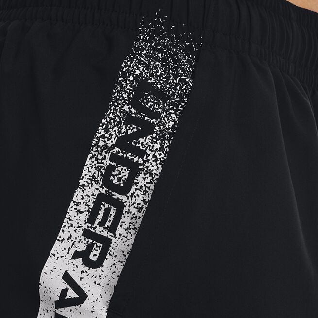 UA Woven Graphic Shorts, Black/White