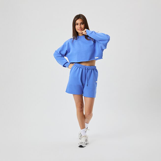 Studio Oversized Croppad Sweatshirt Marinblå