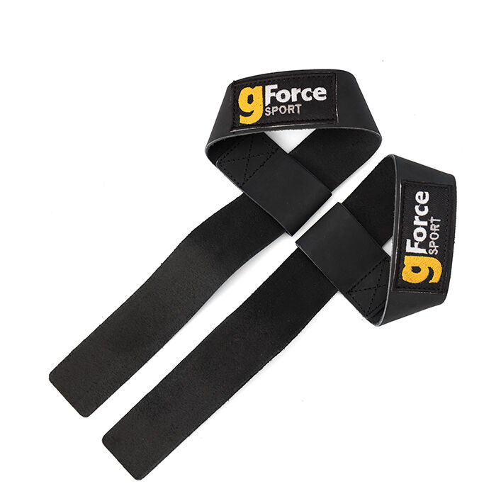 Lifting Straps L&auml;der Svart