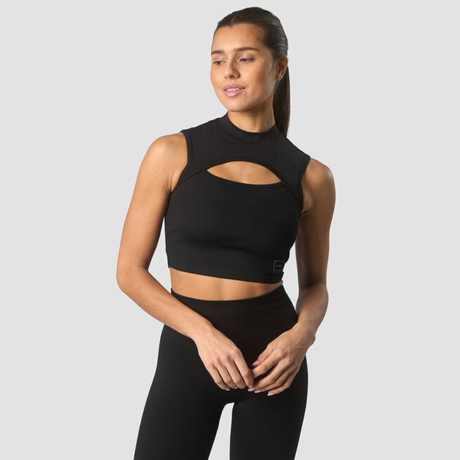 ICIW Shourai Cropped Tank Top, Black