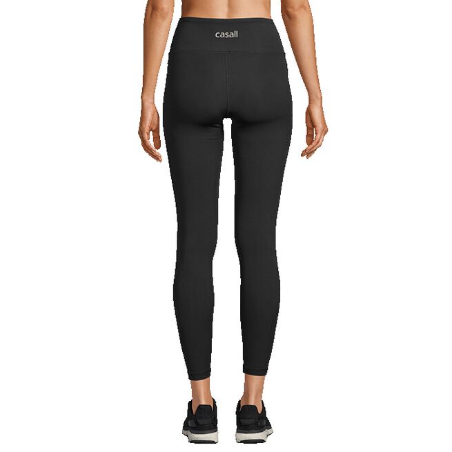 Overlap High Waist Tights, Black