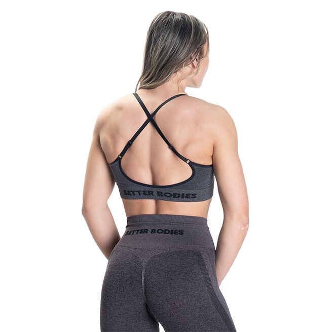 Curve Scrunch Bra, Black Melange