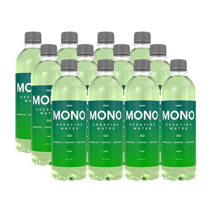 12 x  Clean MONO Creatine Water 500 ml Pear