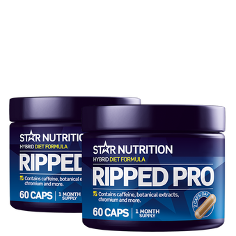 Köp 2 x Ripped Pro Fettförbrännare 60 Kapslar | Gymgrossisten