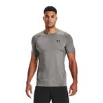 UA HG Armour Fitted SS, Carbon Heather/Black