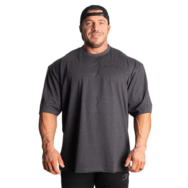 GASP Division Iron Tee, Dark Grey Melange