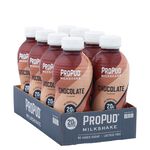8 x ProPud Protein Milkshake, 330 ml, Chocolate 