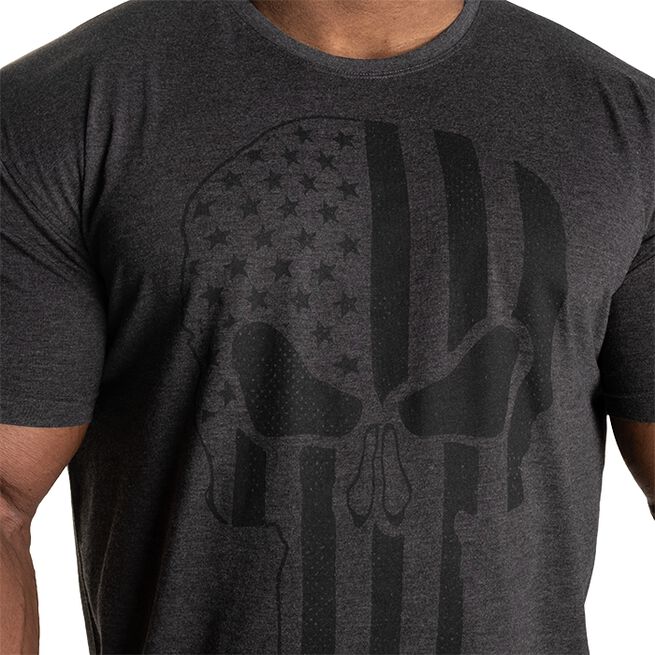 Skull Standard Tee, Dark Grey Melange