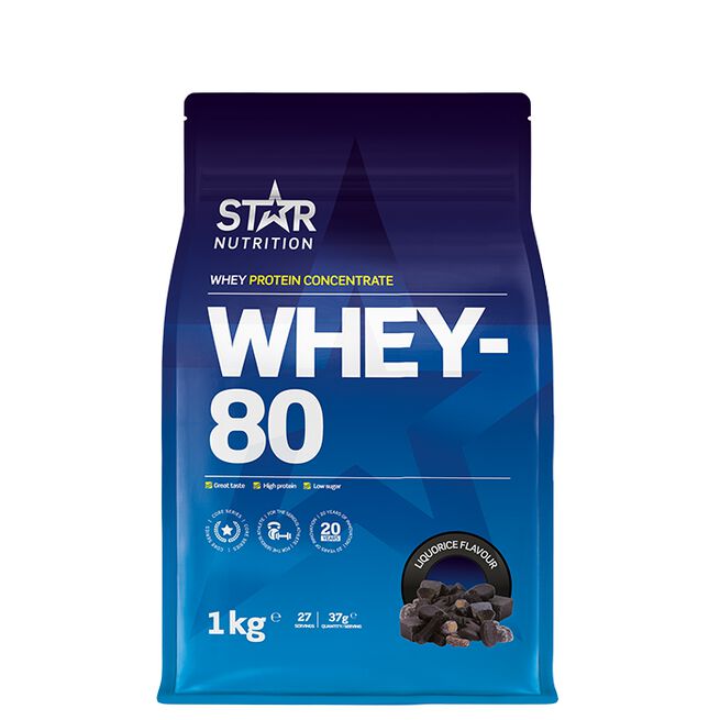 Whey-80 Vassleprotein 1 kg Liquorice (Candy)