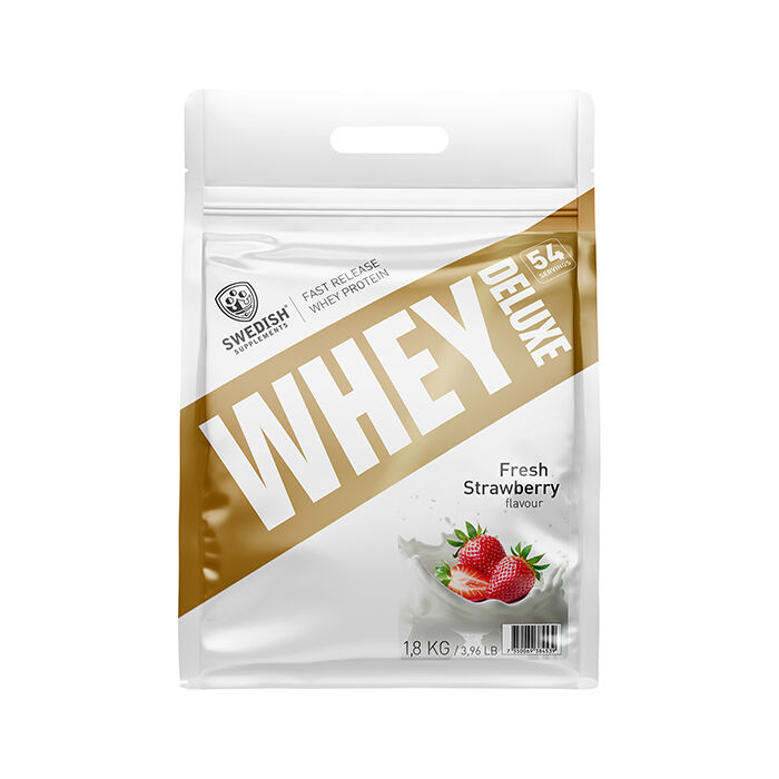 Whey Deluxe Vassleprotein 1800 g Fresh Strawberry