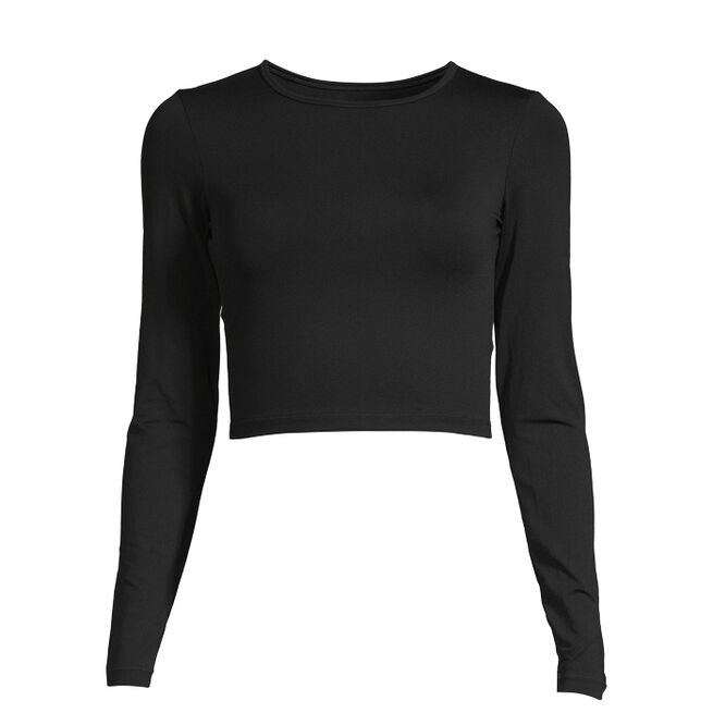 Crop Long Sleeve, Black, 34 