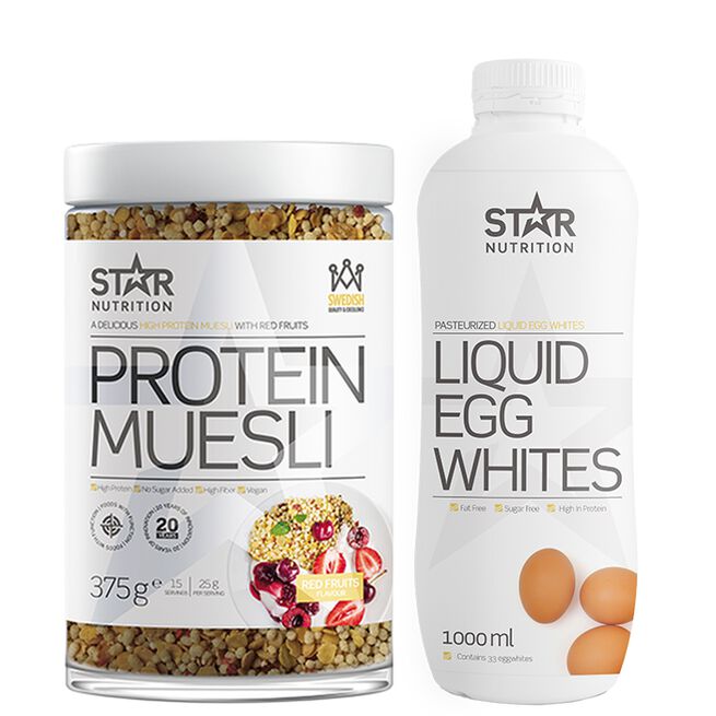 Flytande äggvita & Protein Muesli