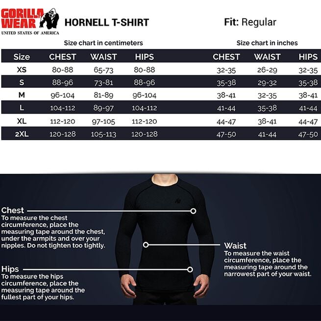 Gorilla Wear Hornell T-Shirt, Black/Grey