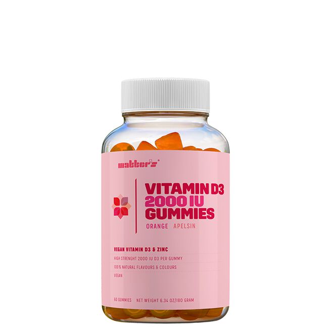Vitamin D3 2000 IU + Zink 60 Gummies Apelsin