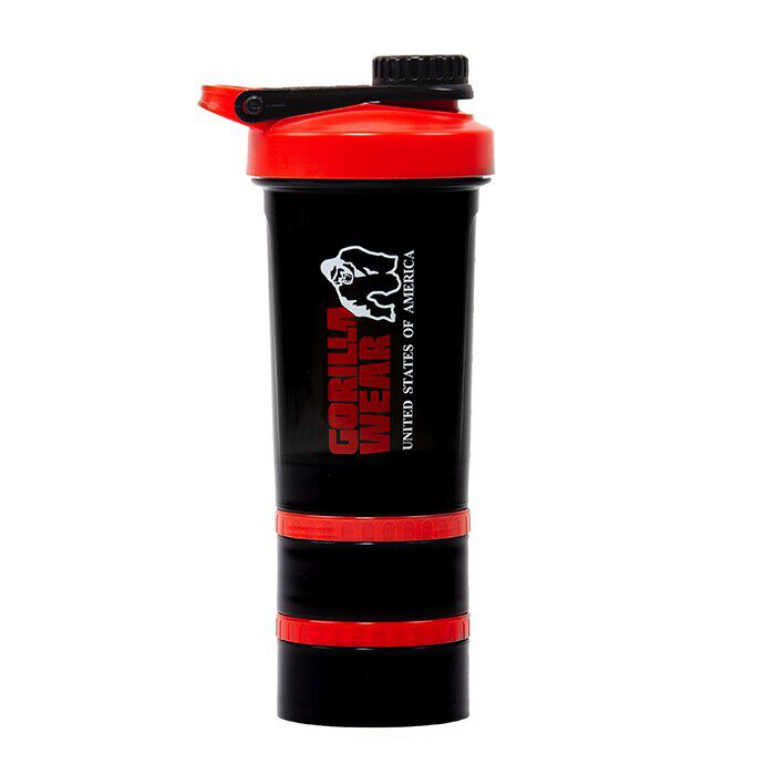 Shaker 2 Go Svart/R&ouml;d 500 ml + 130 ml x 2