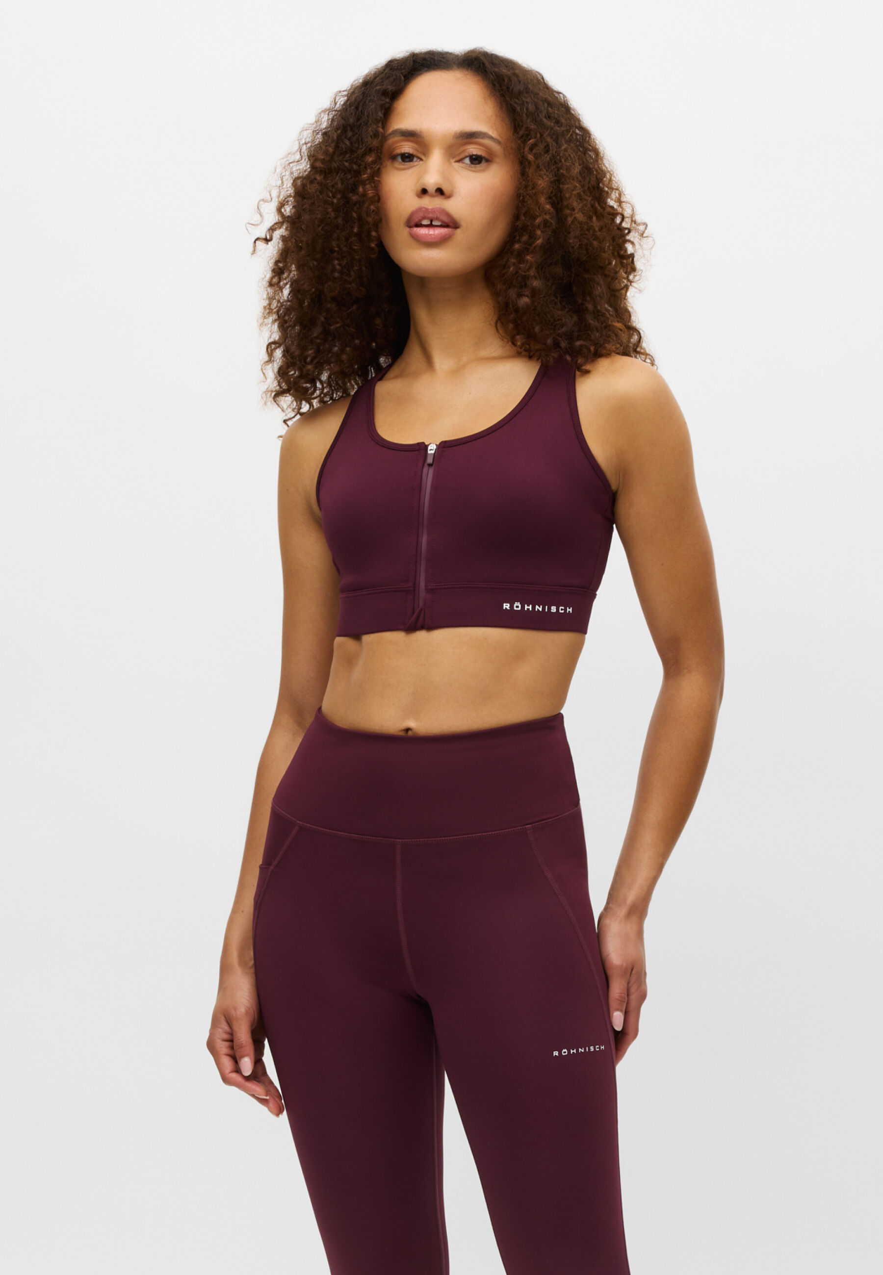 Essential Zip Sportsbra Lila