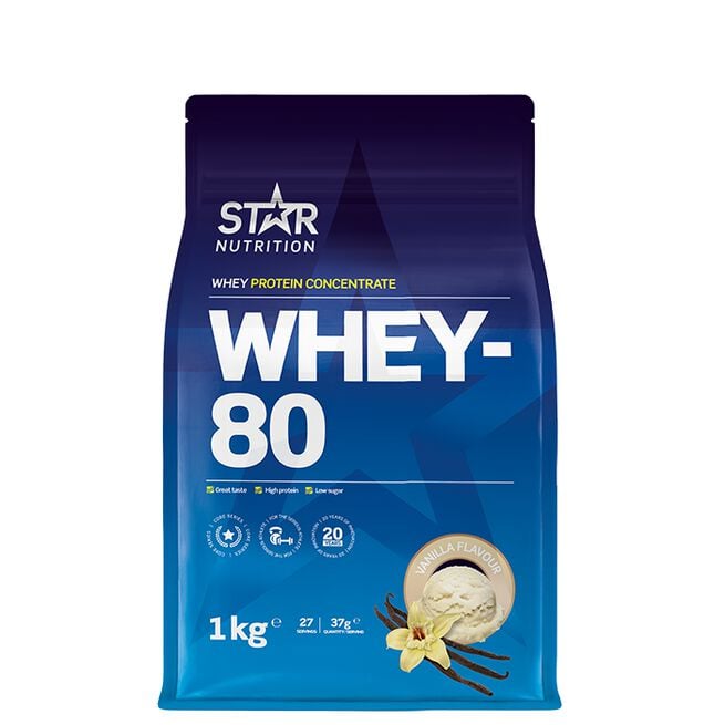 Whey-80 Vassleprotein 1 kg Vanilj
