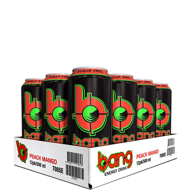 12 x BANG Energy, 50 cl, Peach Mango