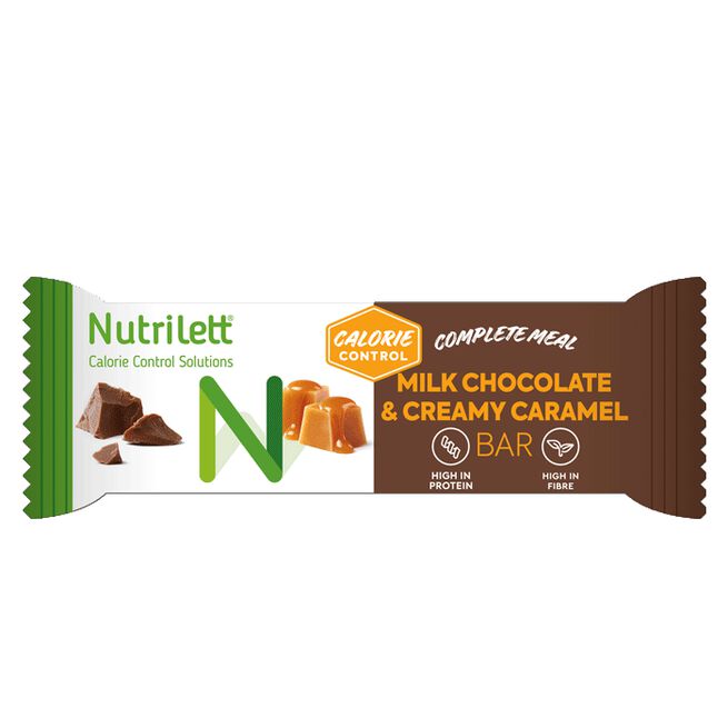 Nutrilett Milkchocolate & Creamy Caramel bar, 60 g