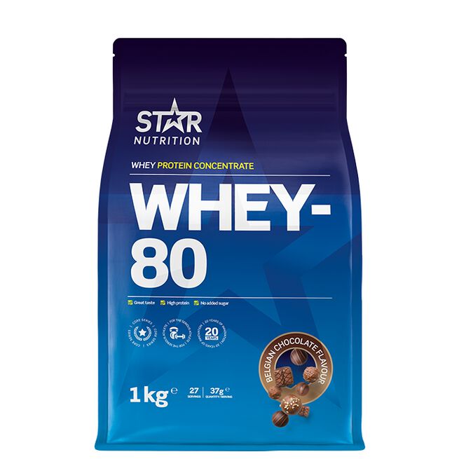 Whey-80, 1 kg, Belgian Chocolate 