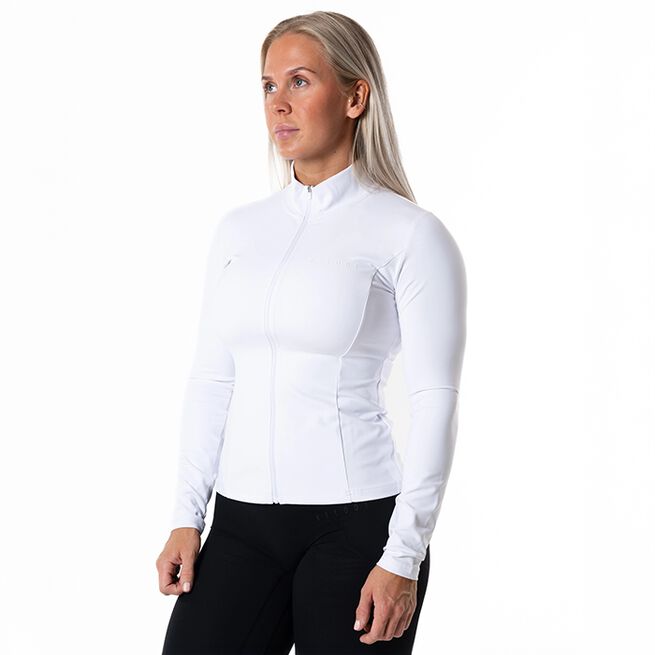 Clean Zip Långärmad Tröja Vit
