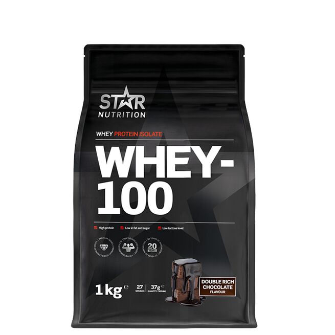 Whey-100 Vassleprotein 1 kg Double rich chocolate