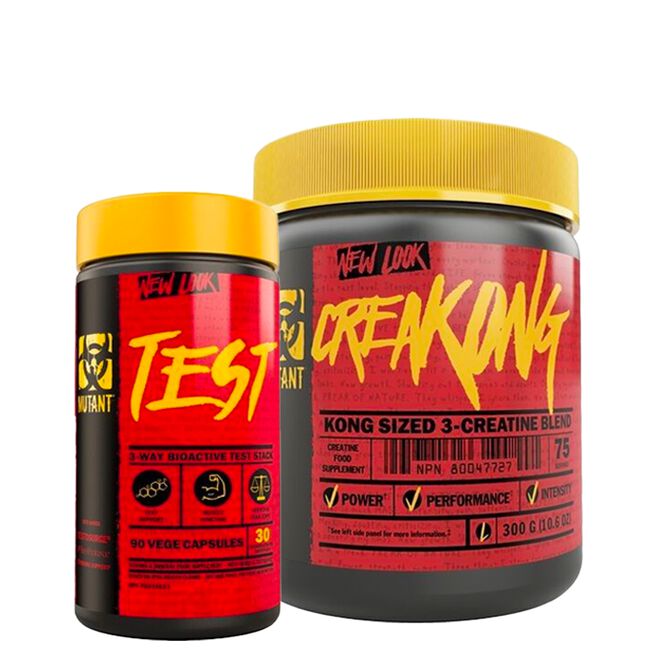 CreaKong Kreatin 300 g + Mutant Test Testosteron Tillskott 90 kapslar