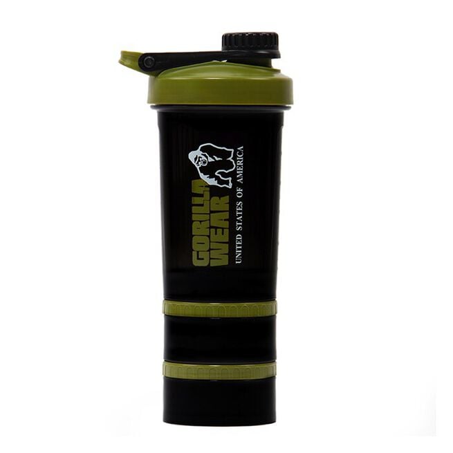 Shaker 2 Go 500 ml + 130 ml x 2, Black/Army Green 