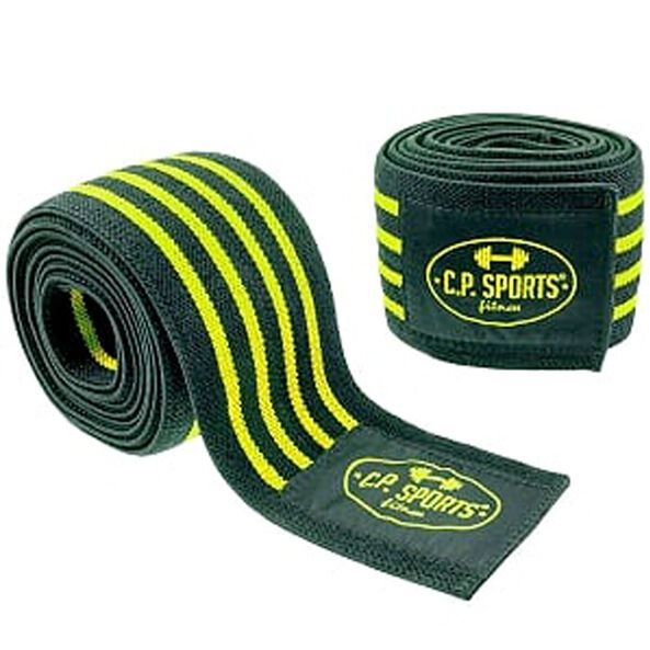 Knee Wraps, Black/Yellow, 2 m