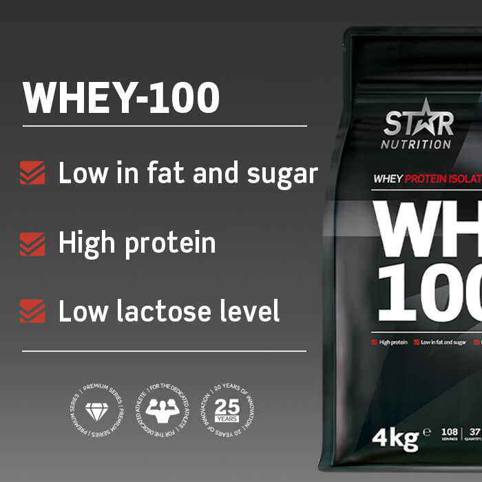 Whey-100 Vassleprotein 4 kg Choklad