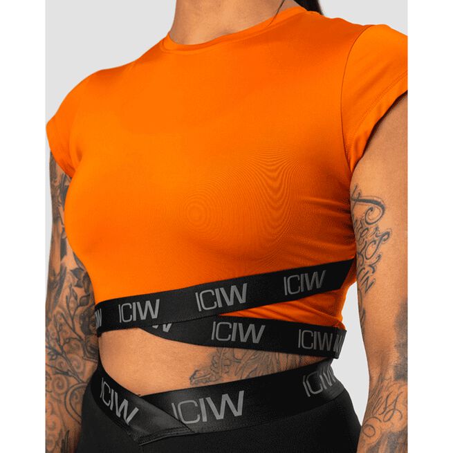 Ultimate Training Cropped T-shirt, Amber, L 