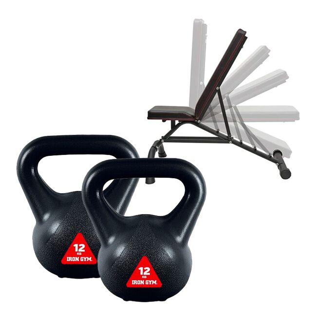 Kettlebells 2st inklusive Träningsbänk