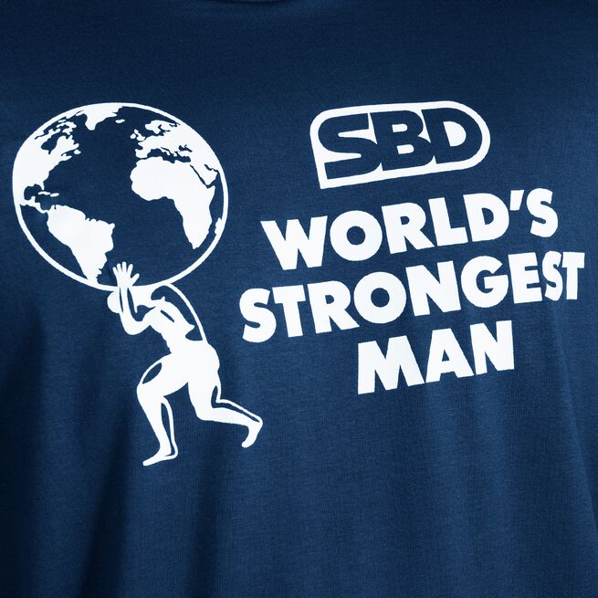 SBD World's Strongest Man T Shirt Dam Blå