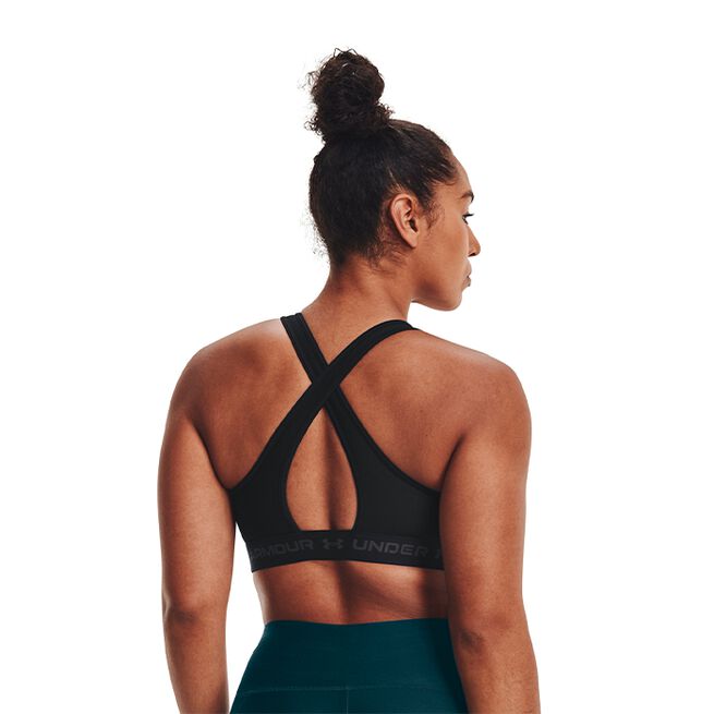 UA Crossback Mid Bra, Black