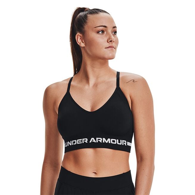 UA Seamless Low Long Bra, Black, M 