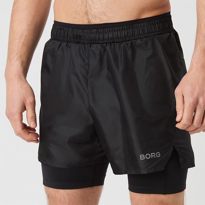 2 in 1 Shorts Svart