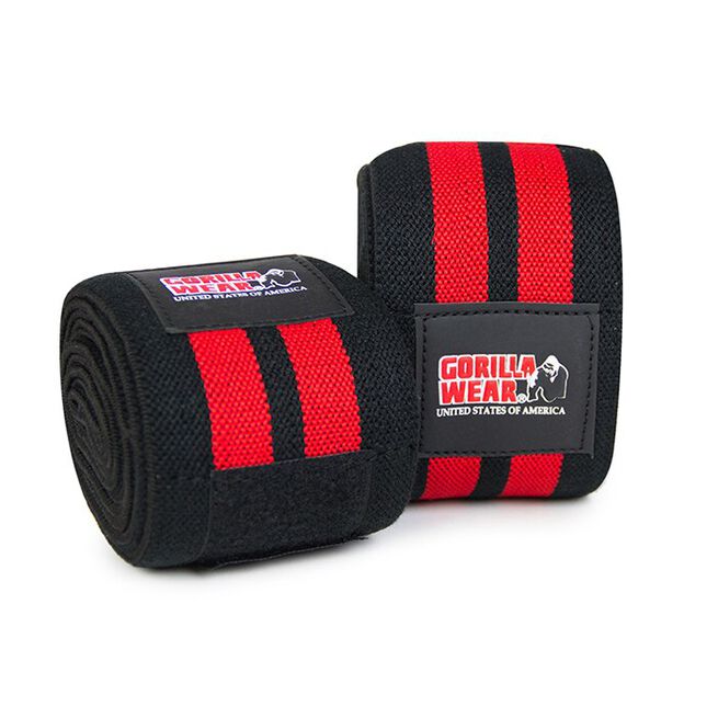 Knee Wraps, black/red, 2 m 