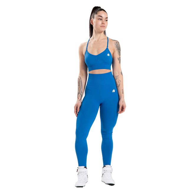 Olivia Seamless Sports Bra, Blue