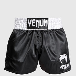Venum Classic Muay Thaï Short, Black/White/White, XL  Classic Muay Thai Shorts Svart/Vit
