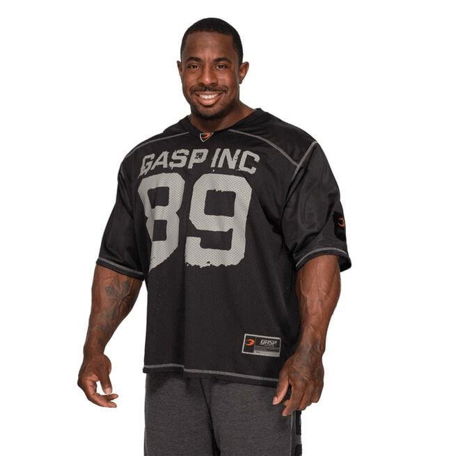 Gasp No1 Football Tee, Black