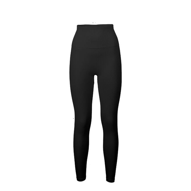 Casall Seamless Graphical Rib High Waist Tights Black