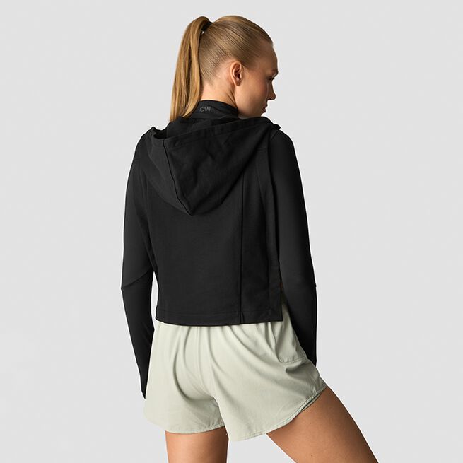 Mirage Sleeveless Hoodie Wmn, Black