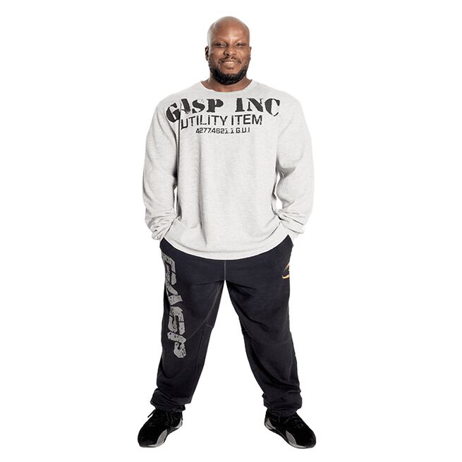 Thermal Gym Sweater, Grey Melange