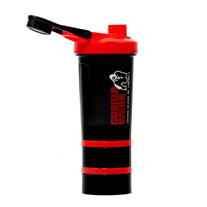 Shaker 2 Go Svart/R&ouml;d 500 ml + 130 ml x 2